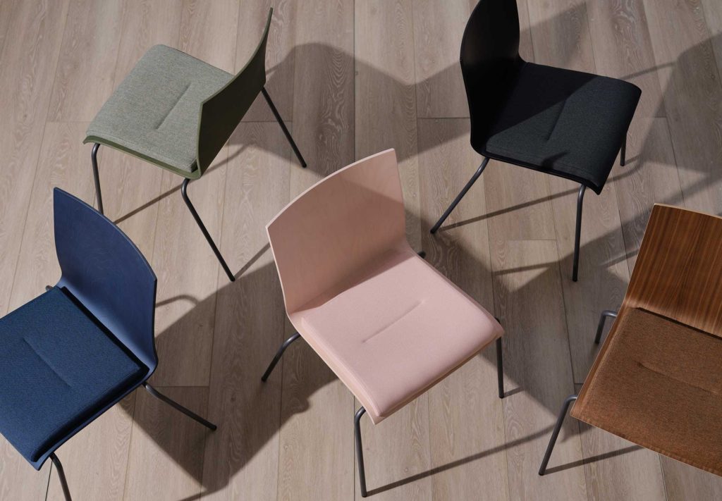 M2 Walnut Side Chair by Leland
