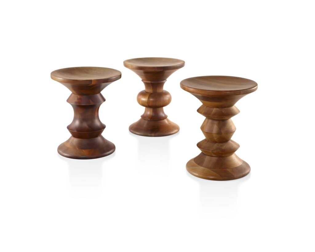 Eames Walnut Stools by Herman Miller